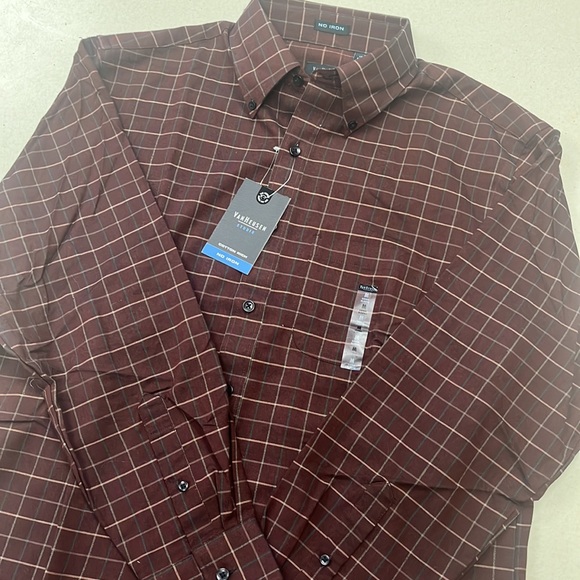 Van Heusen Studio Cotton Rich No Iron Shirt- NWT - Picture 1 of 6